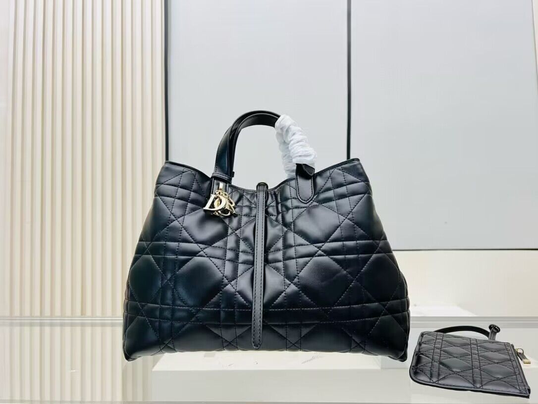 Dior Toujours Original Leather large Bag 9936 Black