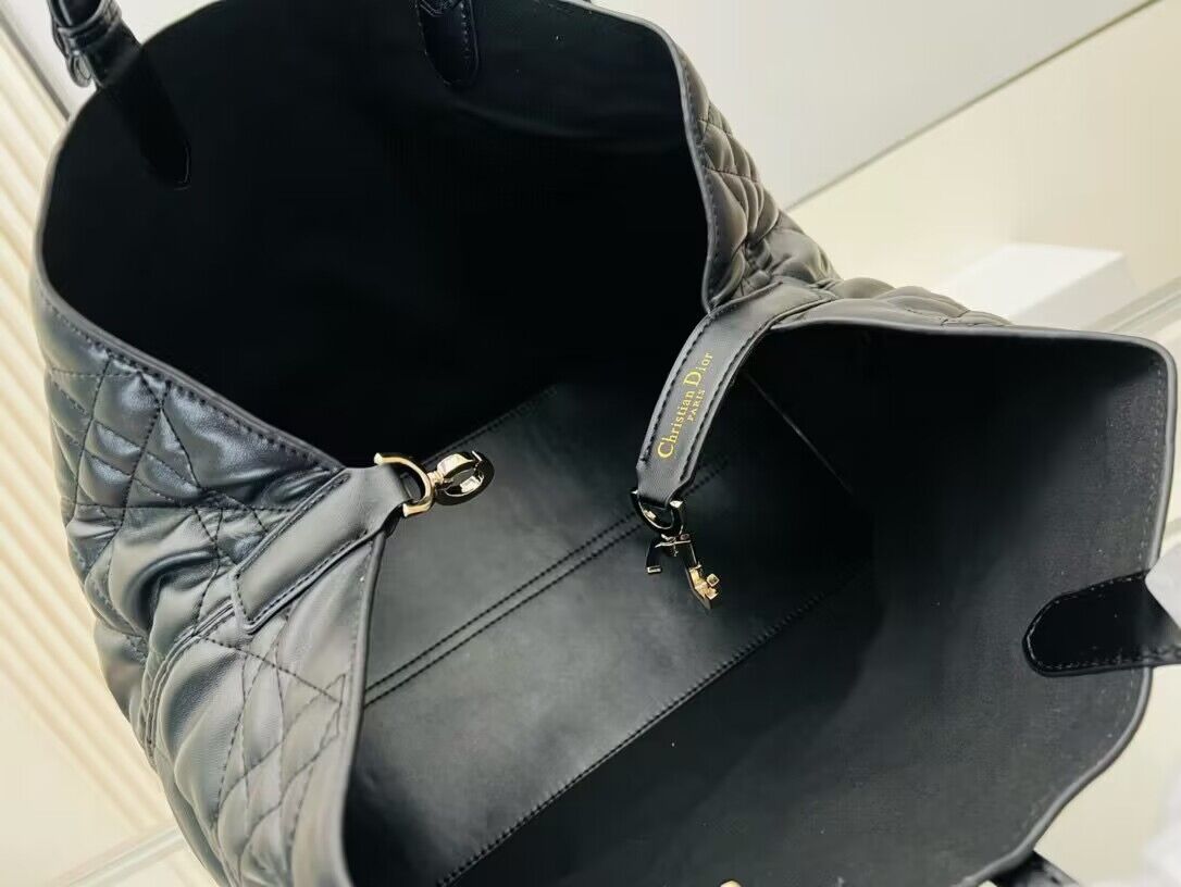 Dior Toujours Original Leather large Bag 9936 Black
