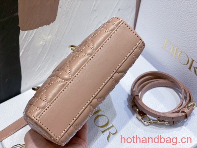 Dior mini Lady D-Joy Bag Cannage Lambskin 9230 pink