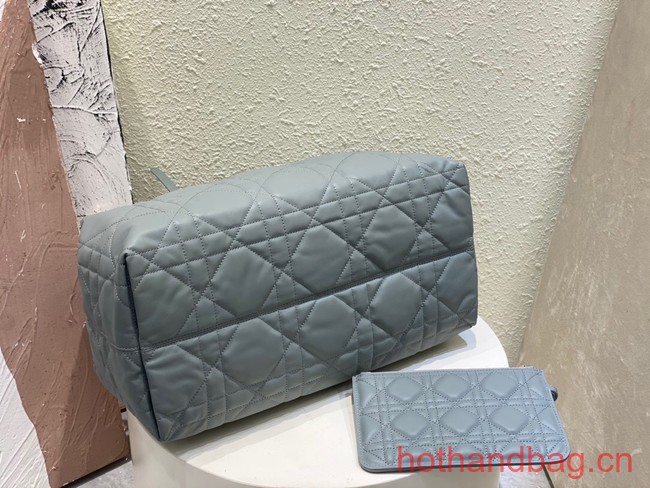 Medium Dior Toujours Bag Stone Gray Macrocannage Calfskin M2821O