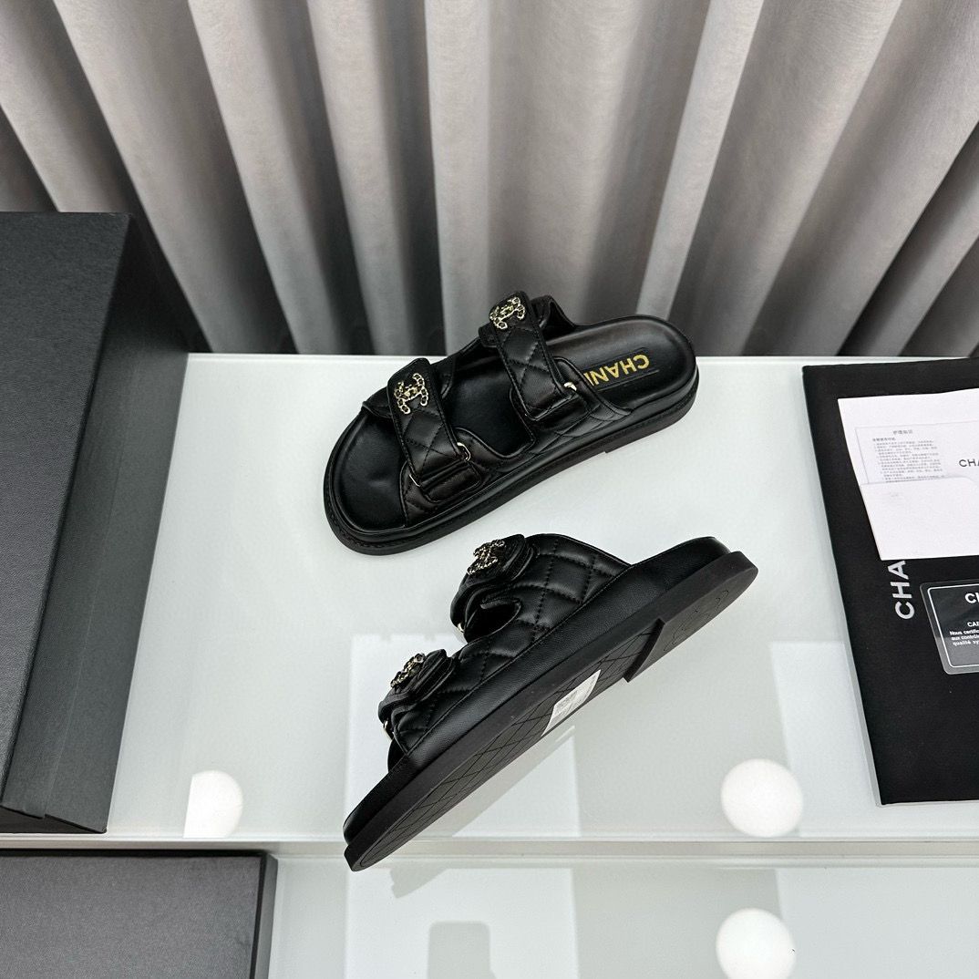 Hermes Original Leather Slipper Shoes HM30212 Black