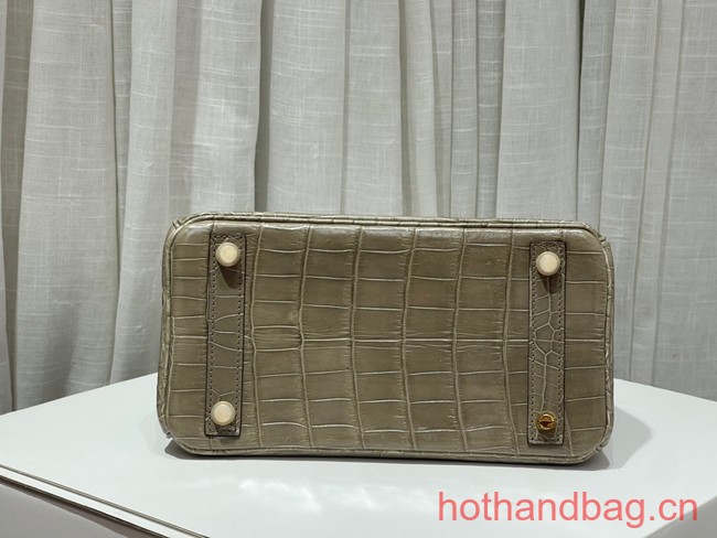 Hermes Birkin 30CM Original Crocodile Leather Bag 5530 gray
