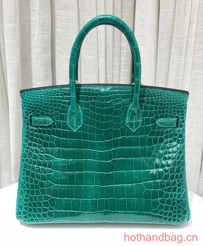 Hermes Birkin 30CM Original Crocodile Leather Bag 5530 green