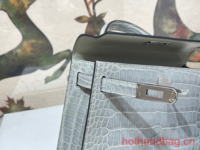 Hermes Kelly Shoulder Bags Original Leather KL2766 gray