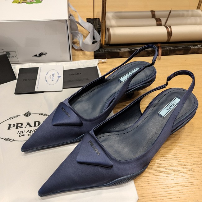 Prada Satin high-heeled mules heel height 3.5CM 36563-1