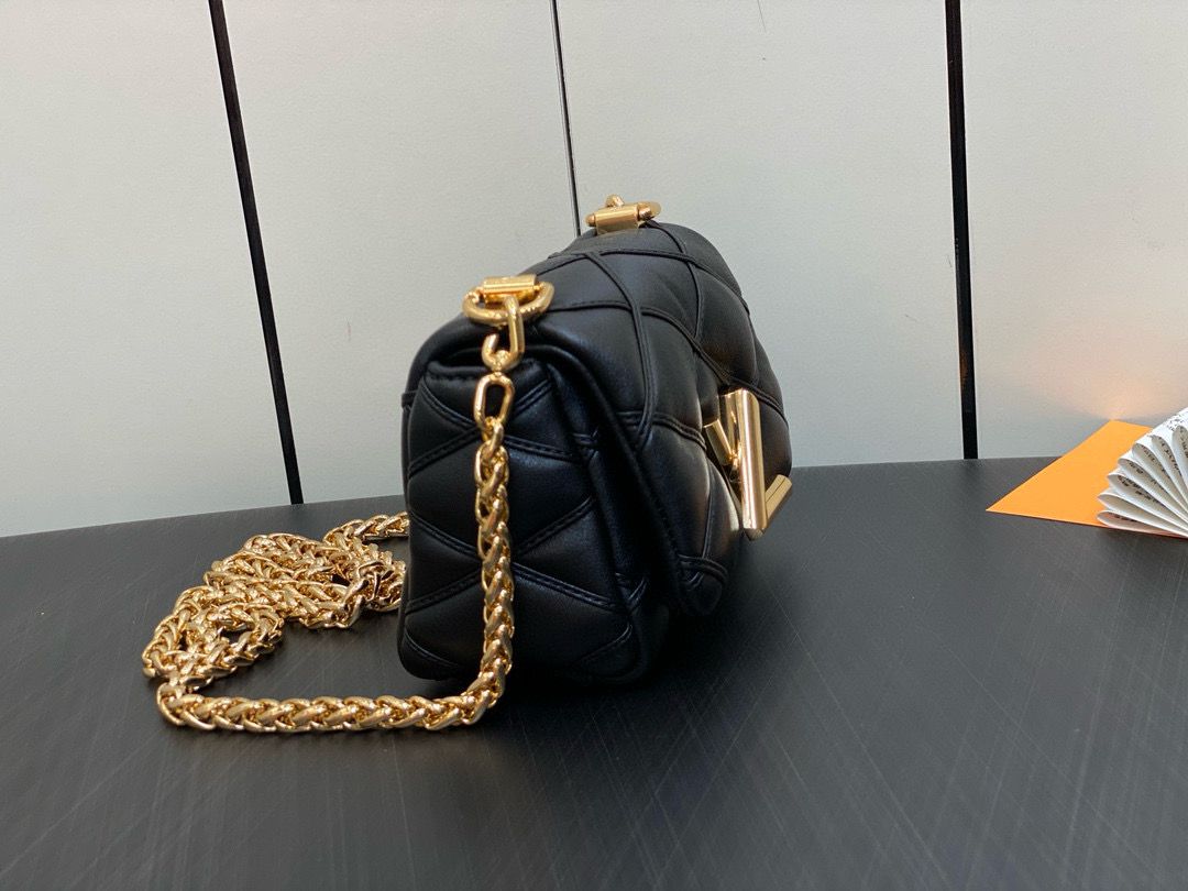 Louis Vuitton GO-14 MM Original Leather Bag M82752 Black