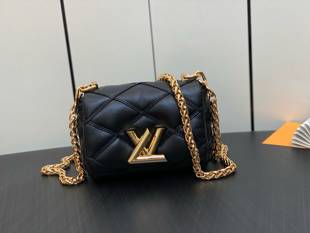 Louis Vuitton GO-14 MM Original Leather Bag M82752 Black