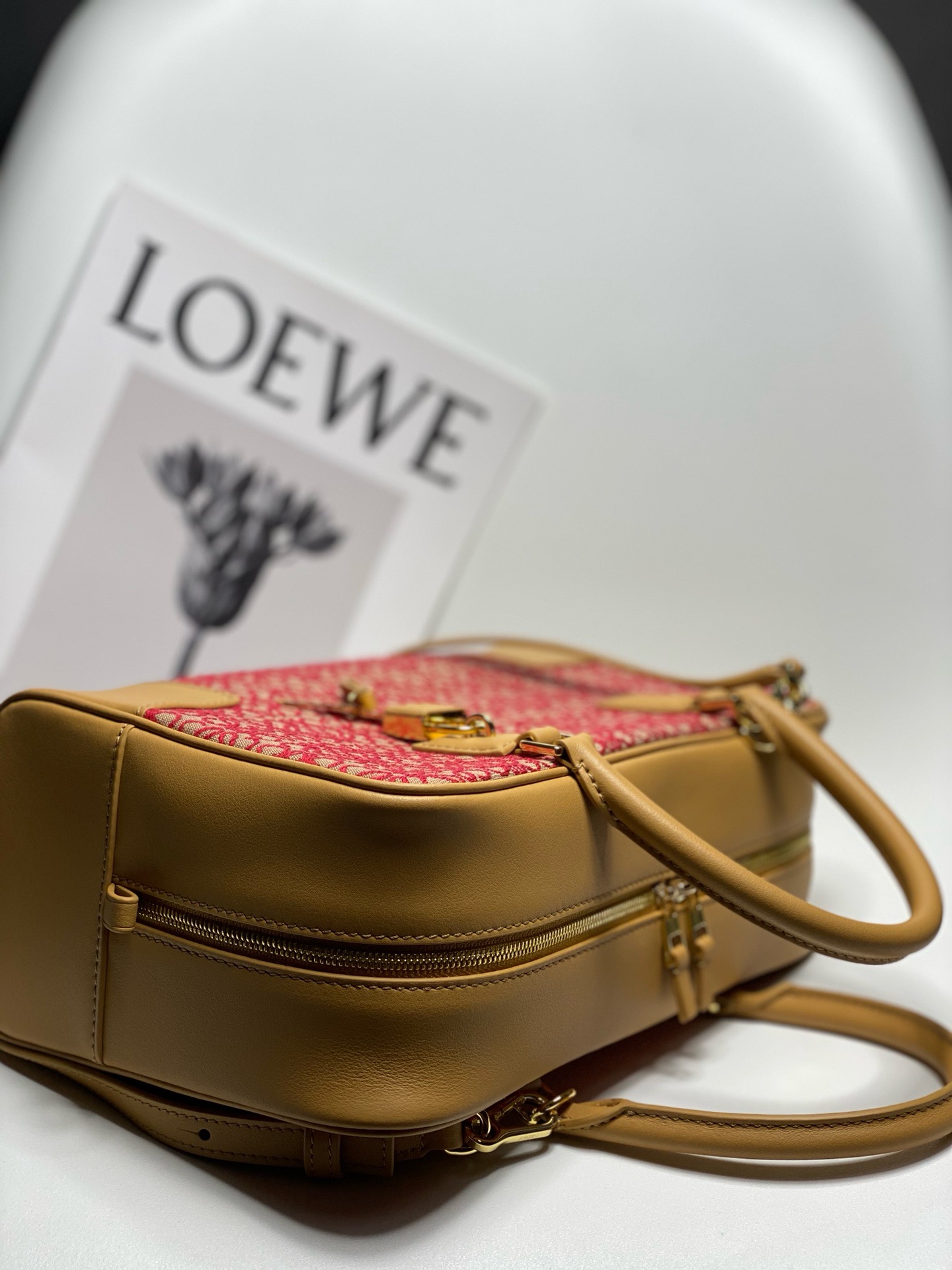 Loewe Original Leather tote 652388 brown&red