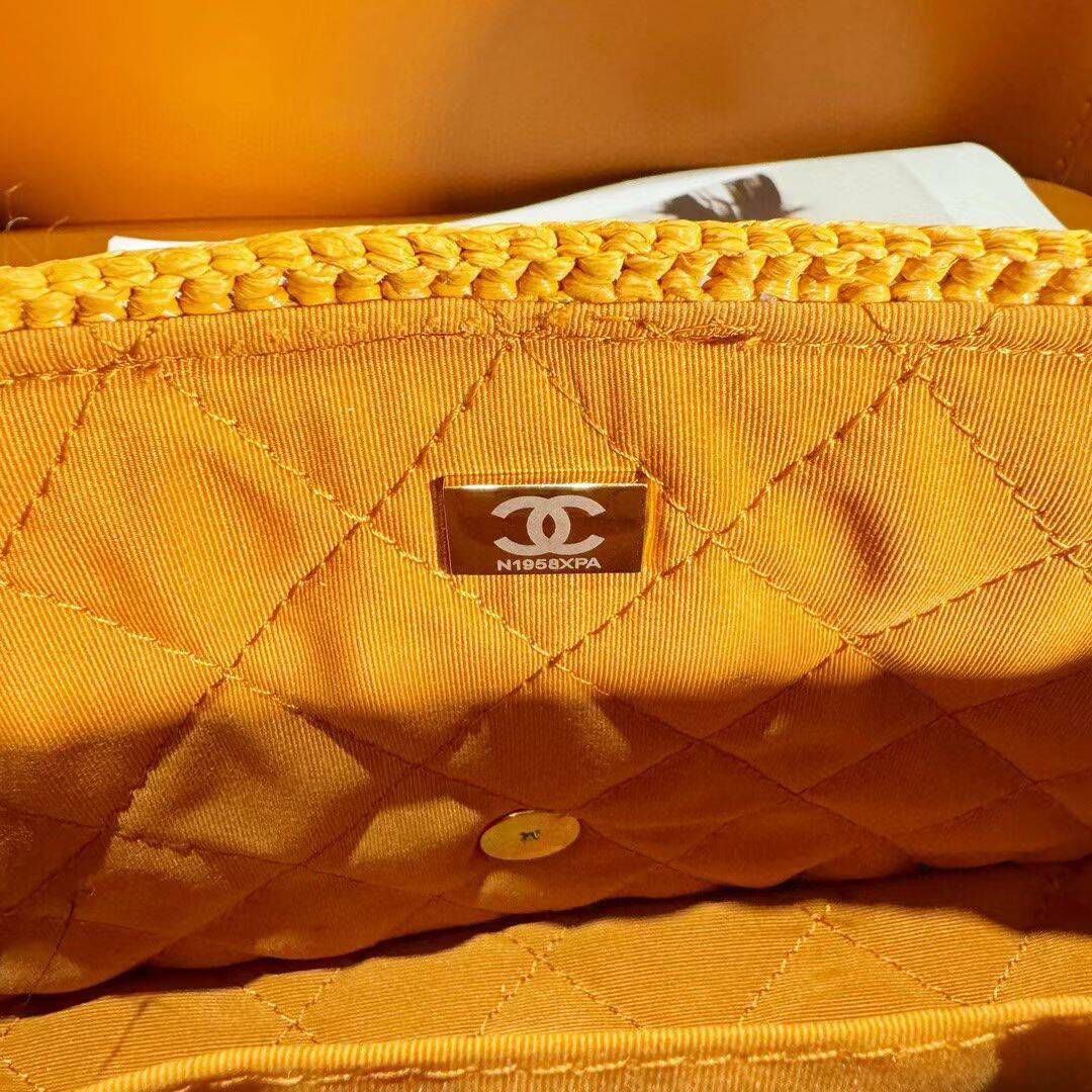 Chanel Tweed CLUTCH WITH CHAIN AS4155 Brown