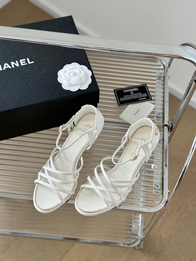 Chanel WOMENS SANDAL heel height 7CM 36597-3