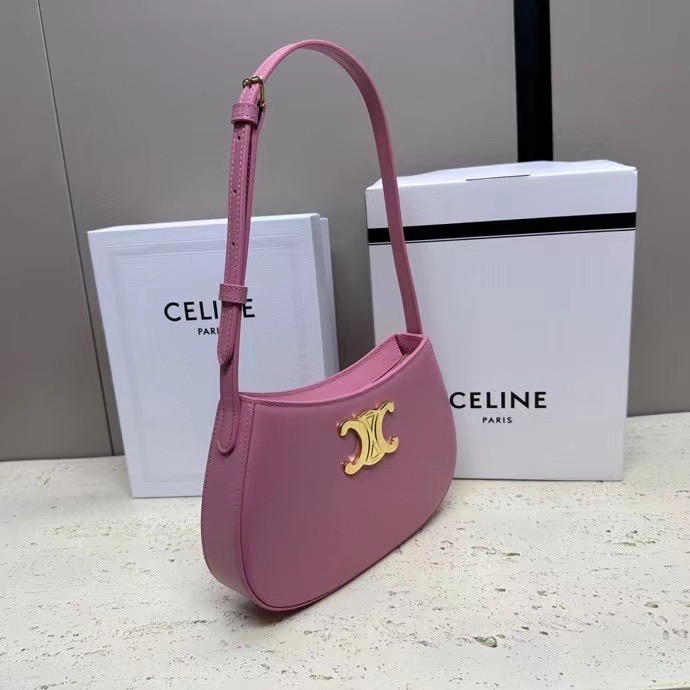 Celine MEDIUM TILLY BAG IN SHINY CALFSKIN 115703 pink