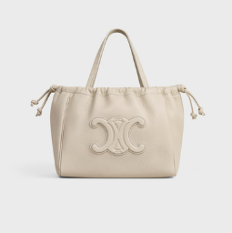 Celine SMALL CABAS DRAWSTRING CUIR TRIOMPHE IN GRAINED CALFSKIN 111013 LIGHT STONE