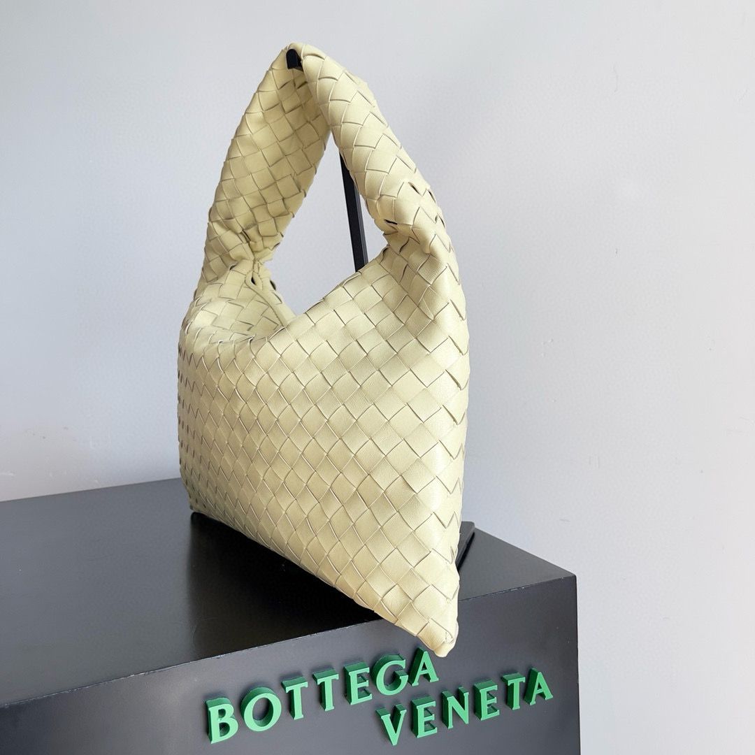 Bottega Veneta Medium Hop Original Leather Bag 763966 Lemon