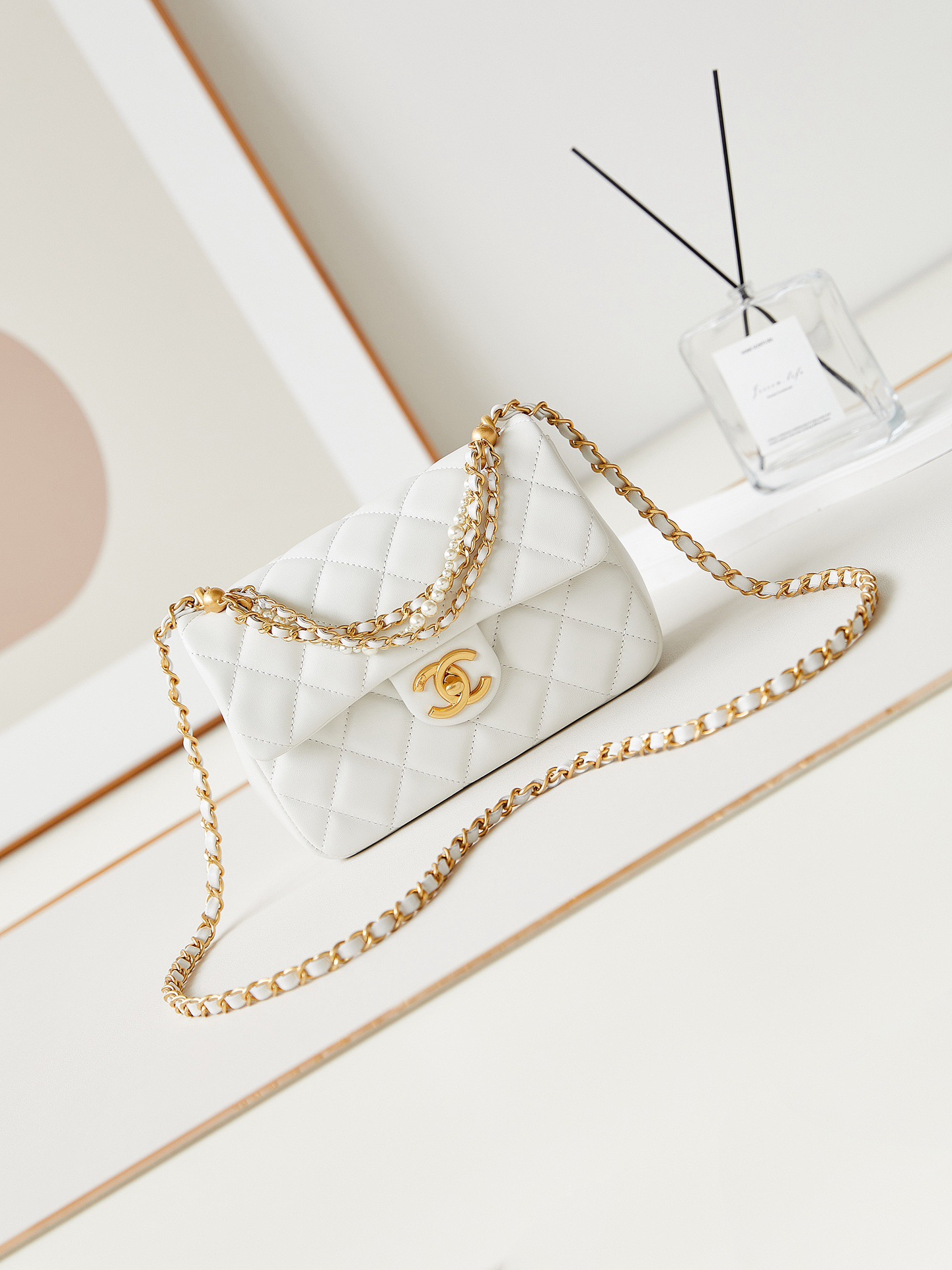 Chanel SMALL FLAP BAG AS4384 white