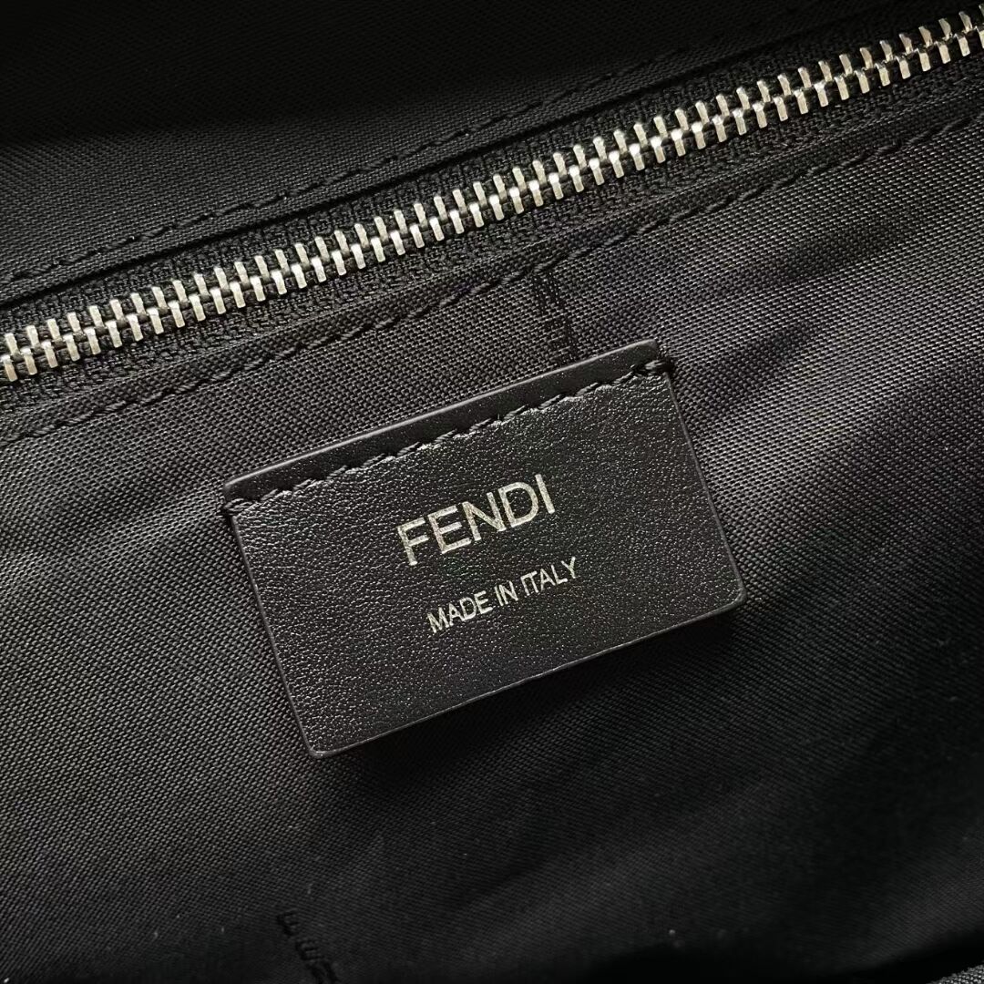 Fendi FF Jacquard Fendi Strike Medium fabric backpack 7VZ070A Denim