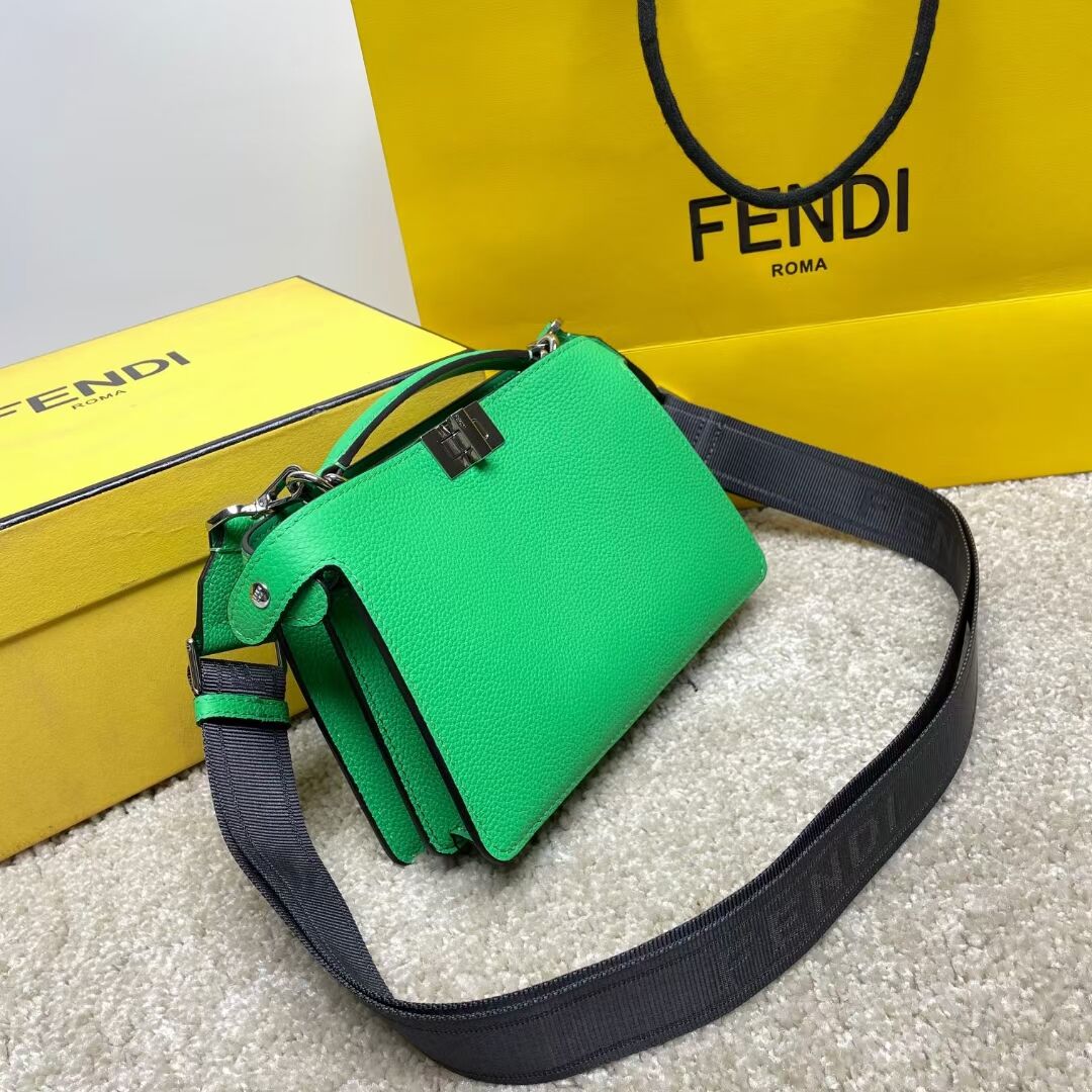 Fendi Peekaboo ISeeU XCross leather bag 7VA582A Tuscan green