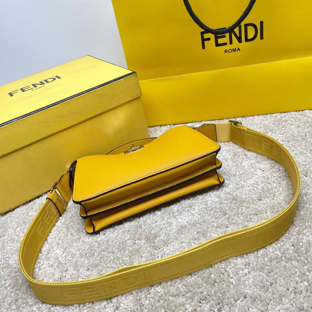 Fendi Peekaboo ISeeU XCross leather bag 7VA582A Yellow