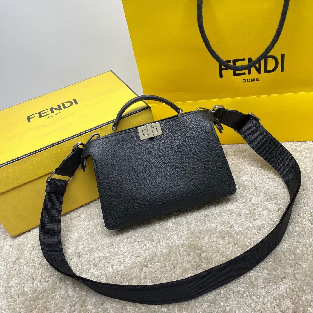 Fendi Peekaboo ISeeU XCross leather bag 7VA582A black