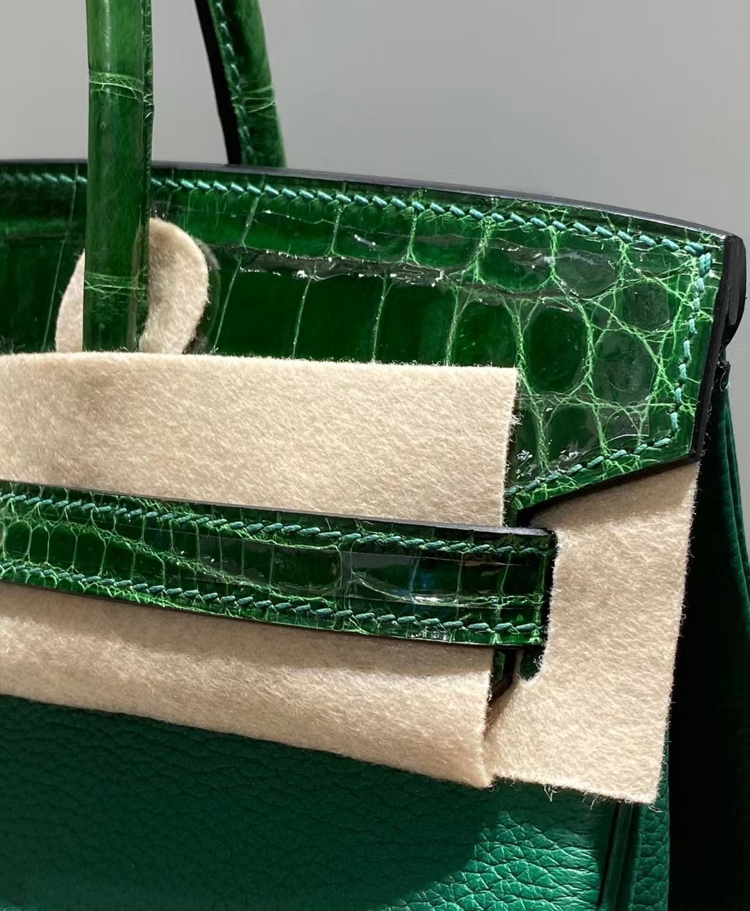 Hermes Birkin Bag Original Leather crocodile togo HBK2530 green