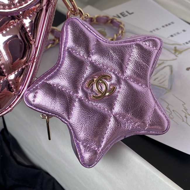 Chanel BACKPACK & STAR COIN PURSE AS4649 Purple