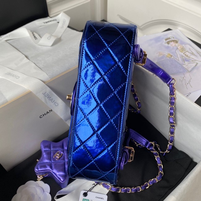 Chanel BACKPACK & STAR COIN PURSE AS4649 blue