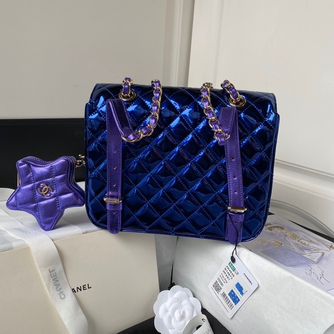 Chanel BACKPACK & STAR COIN PURSE AS4649 blue