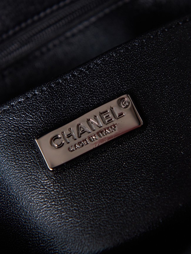 Chanel CLASSIC HANDBAG AS4418 black&Rainbow