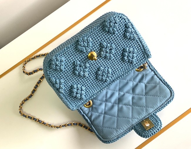 Chanel MINI FLAP BAG AS4518 blue