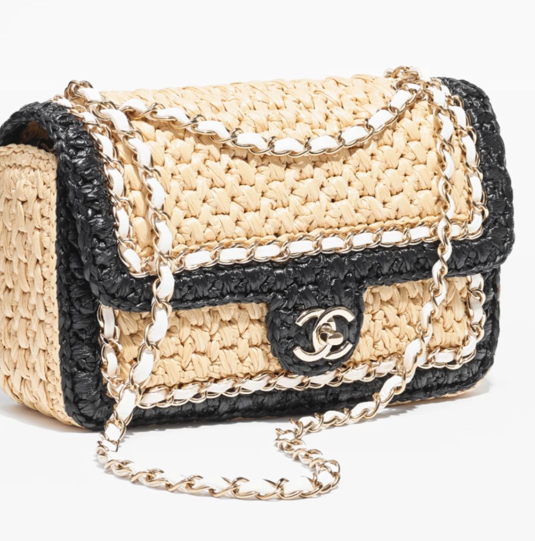 Chanel Weaving Mini Flap Bag AS6009 Black&Beige