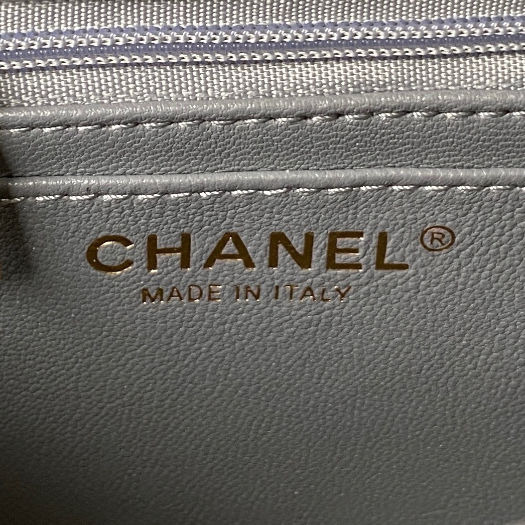 CHANEL FLAP PHONE HOLDER WITH CHAIN AS4362 GRAY