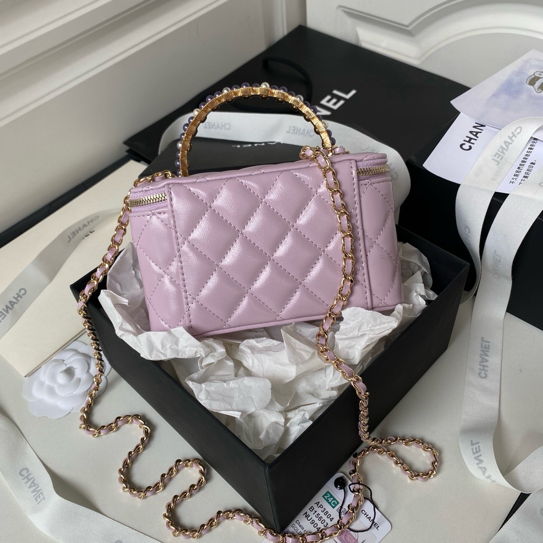 CHANEL CLUTCH WITH CHAIN AP3804 Purple