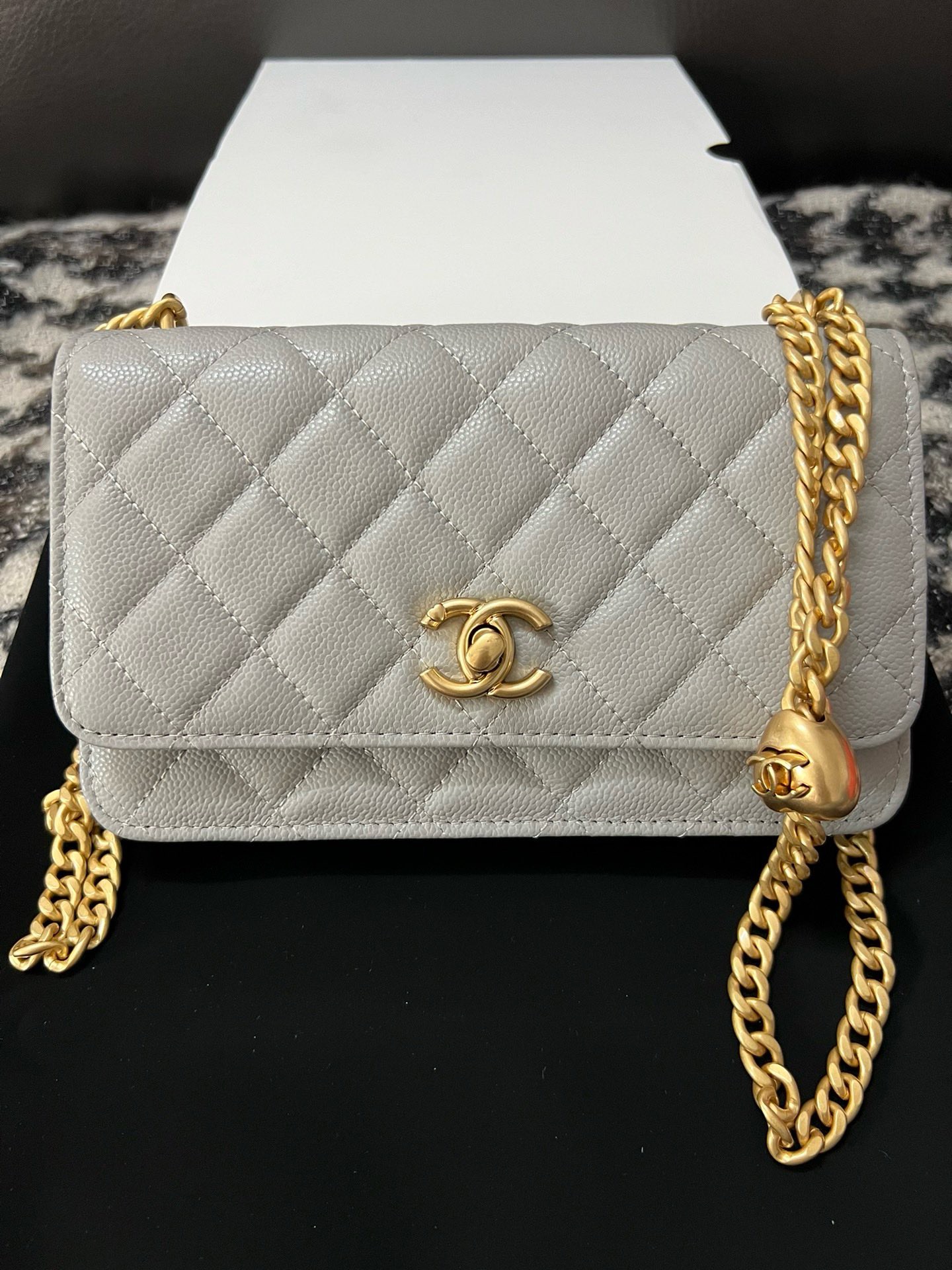 CHANEL WALLET ON CHAIN AP3971 gray
