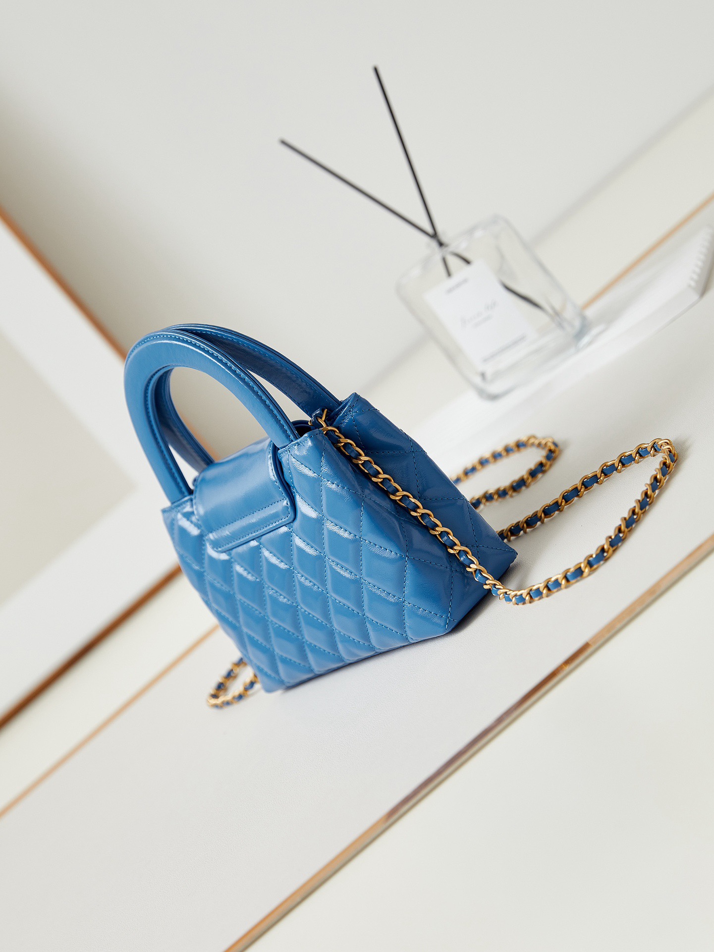 Chanel MINI SHOPPING BAG AS4416 blue