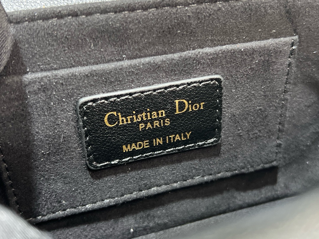 Mini Dior Jolie Top Handle Bag Black Cannage Calfskin M9272U
