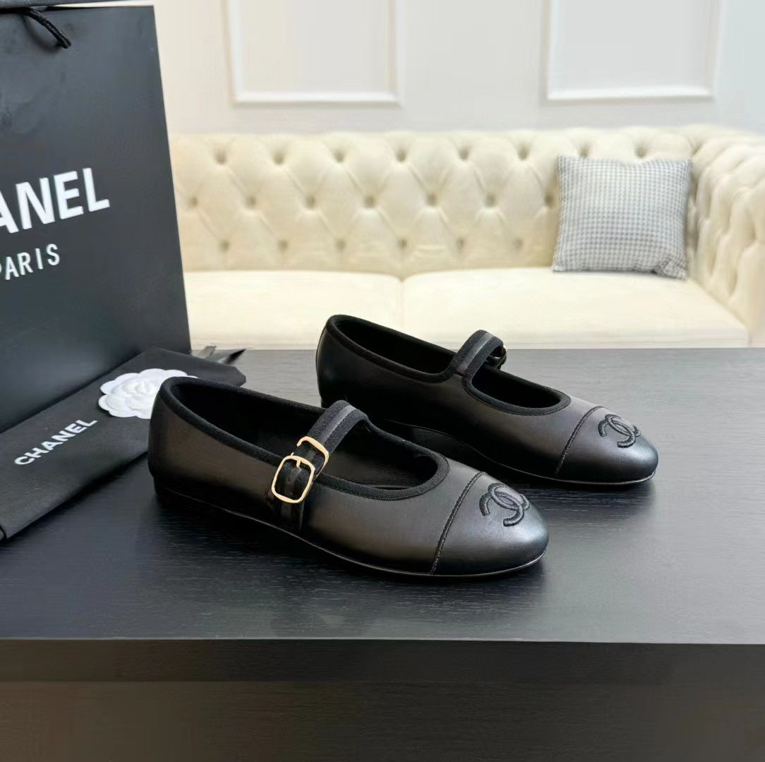 Chanel Ballet Shoes A90889 Black