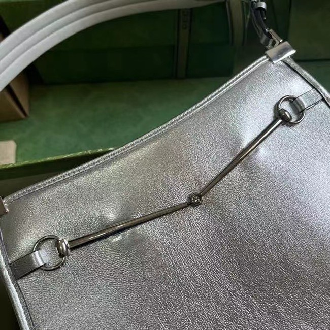 GUCCI JACKIE SMALL SHOULDER BAG 764191 Silver