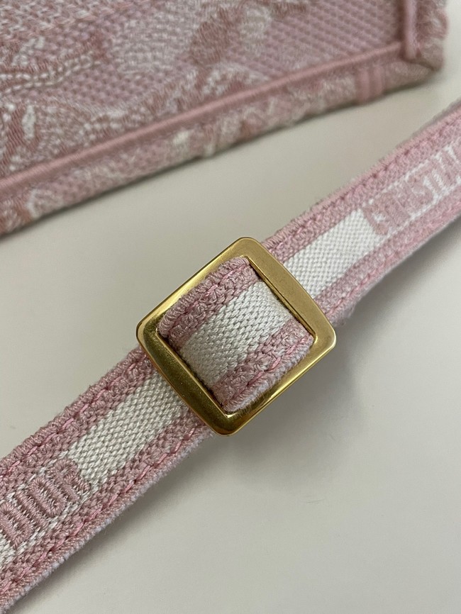 Mini Dior Book Tote Pink Toile de Jouy Reverse Embroidery S5573CR