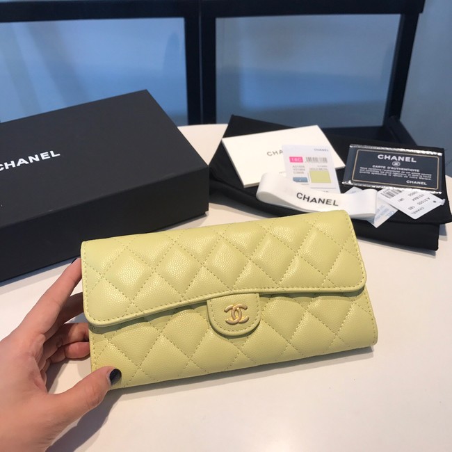 CHANEL FLAP WALLET 31505 yellow