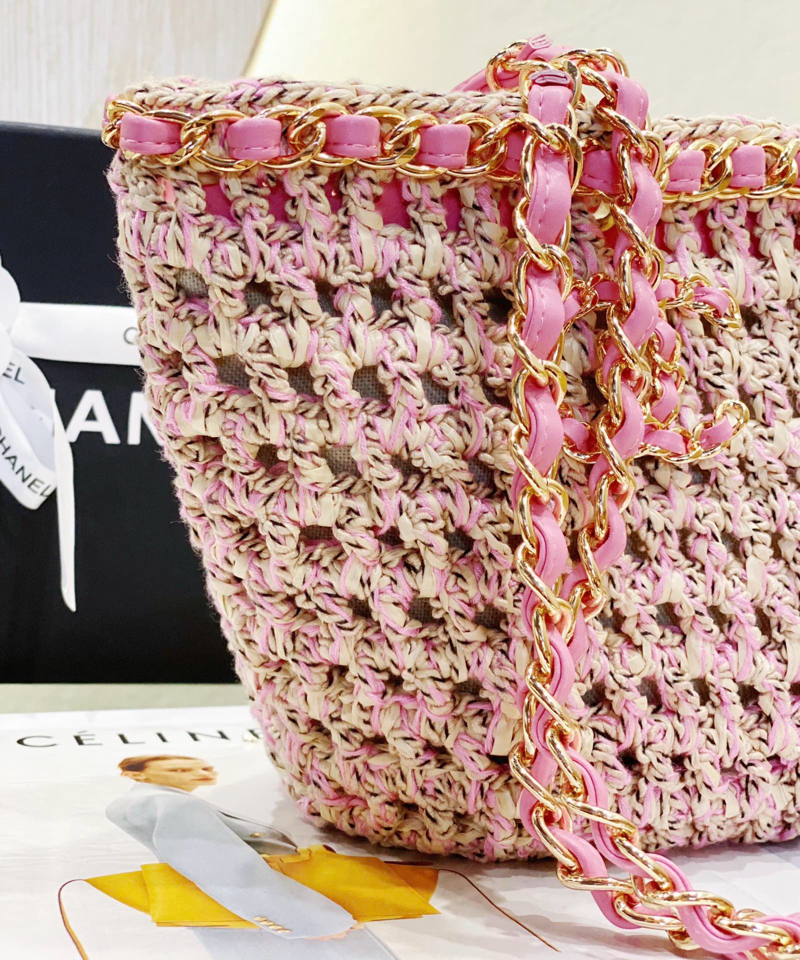 Chanel Weaving Shoulder Bags AS6010 Pink