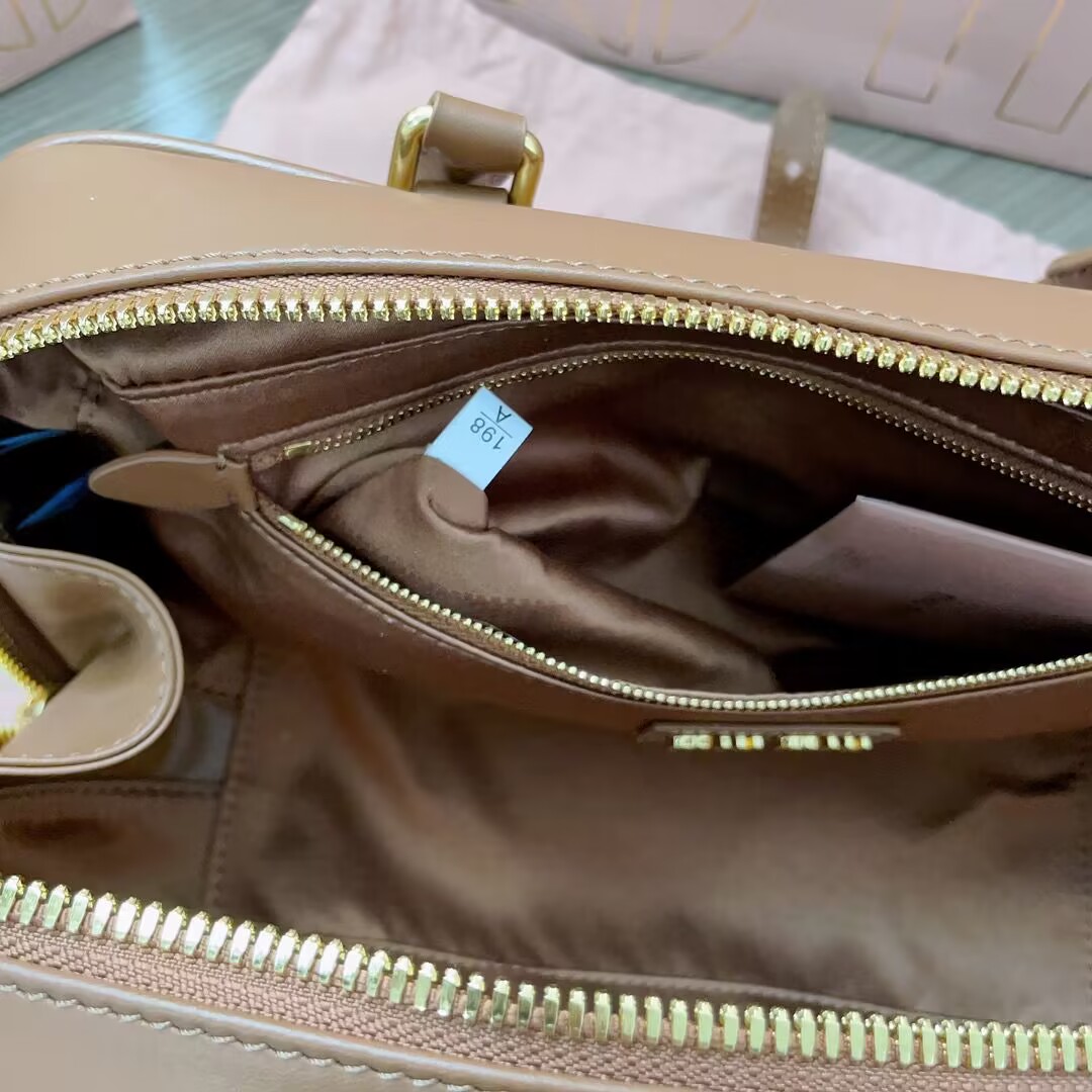 MIU MIU Original Leather Top Handle Bag 5BB148 Brown