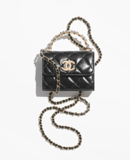 CHANEL SMALL CLUTCH WITH CHAIN AP3802 Black