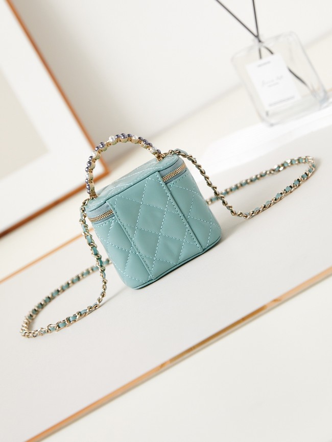 CHANEL NANO CLUTCH WITH CHAIN AS3965 BLUE