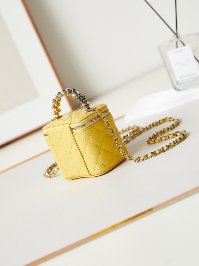 CHANEL NANO CLUTCH WITH CHAIN AS3965 YELLOW