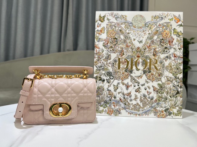 Mini Dior Jolie Top Handle Bag Cannage Calfskin M9272U Powder Pink