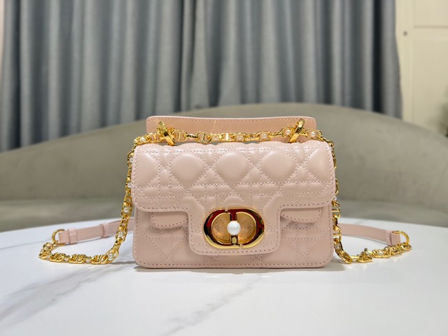 Mini Dior Jolie Top Handle Bag Cannage Calfskin M9272U Powder Pink