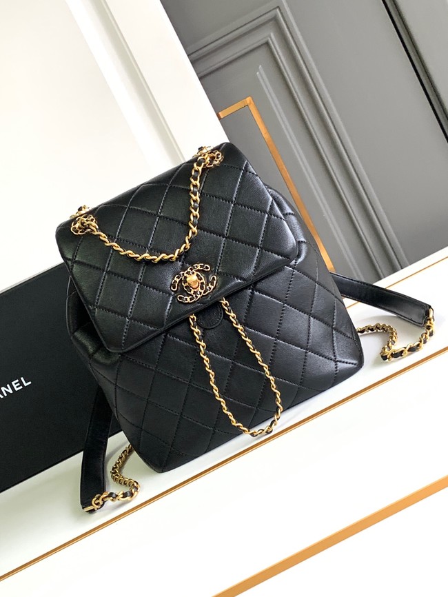 CHANEL 24P BACKPACK AS4058 black