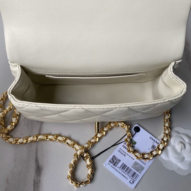 Chanel CLUTCH WITH CHAIN AS4848 white