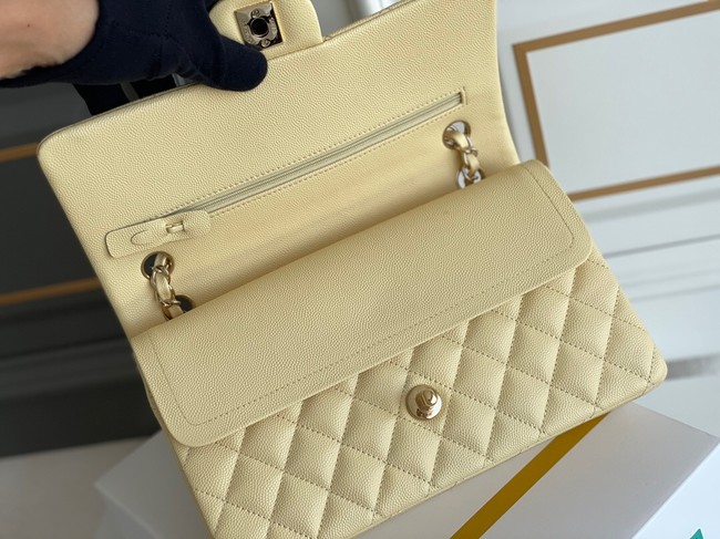 CHANEL CLASSIC 11.12 HANDBAG AS01112 Chicken yellow&GOLD Metal