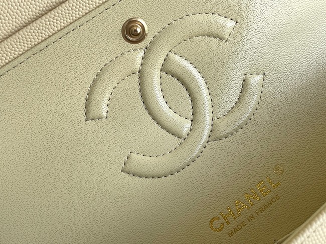 CHANEL CLASSIC 11.12 HANDBAG AS01112 Chicken yellow&GOLD Metal