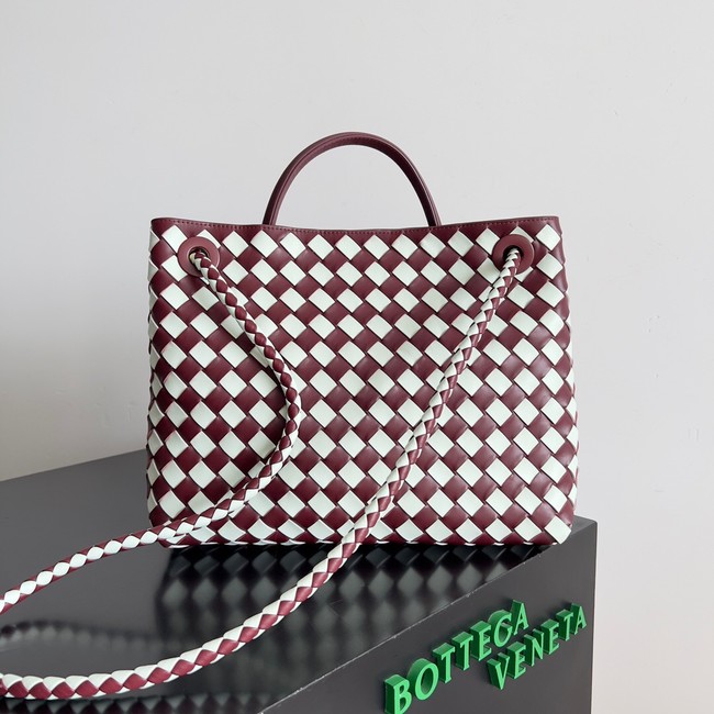 Bottega Veneta Medium Andiamo 766014 white&Barolo